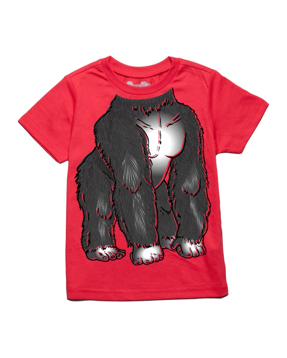 Infant/Toddler S/S Gorilla Educational Tee in Red – Peek A Zoo